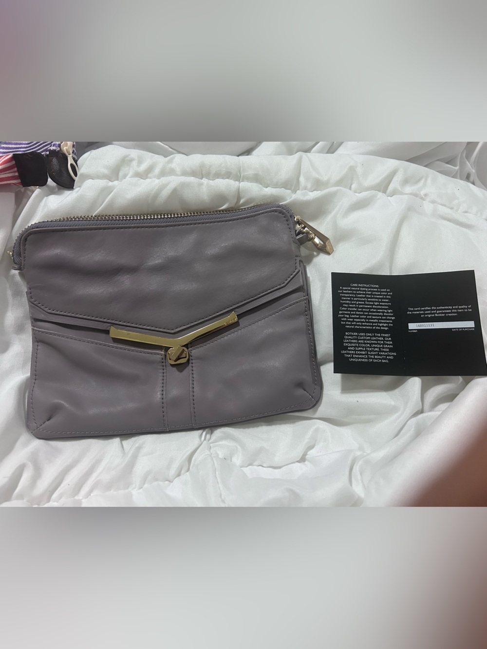 Botkier Envelope Crossbody Clutch with Gold Accent - Picture 3 of 8